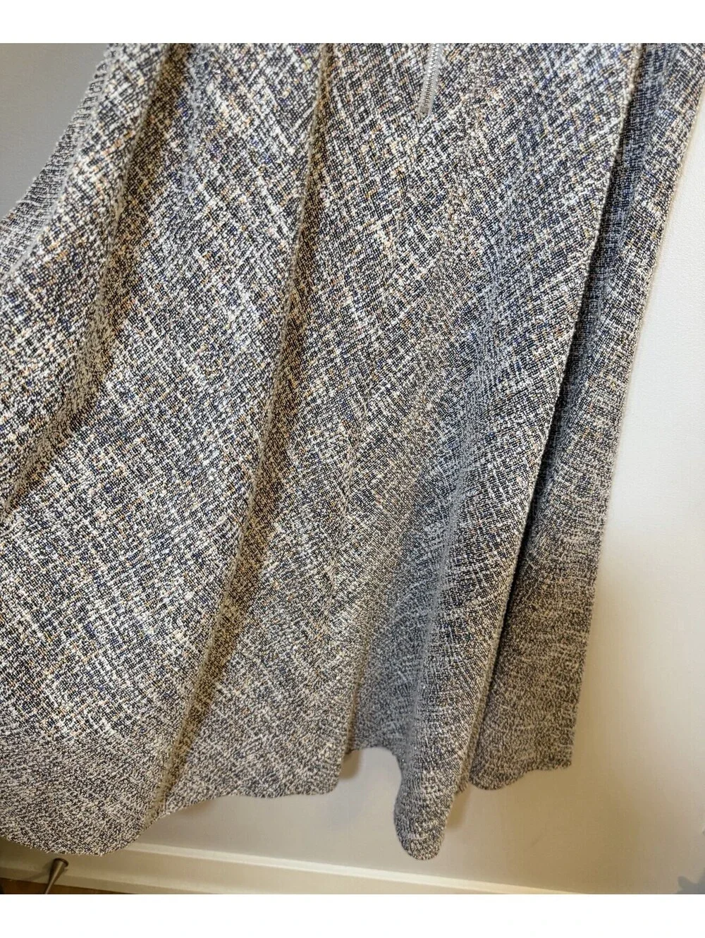 Calvin Klein Tweed Dress Sz 14 Women’s Sleeveless Tie Waist Belted A Line Midi